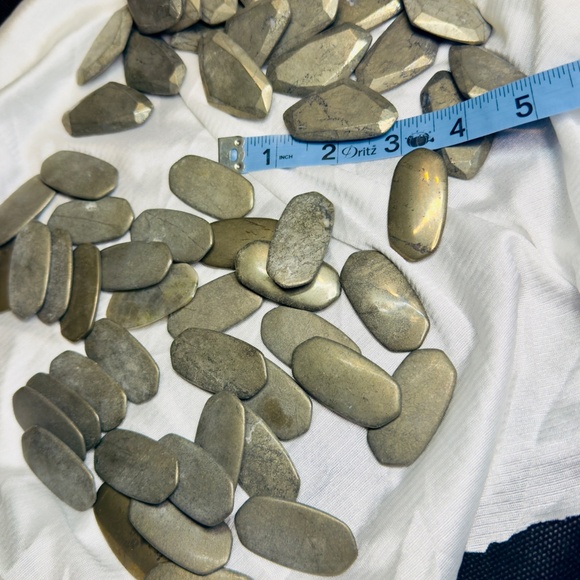 Large lot of pyrite stones for jewelry making - Picture 2 of 5